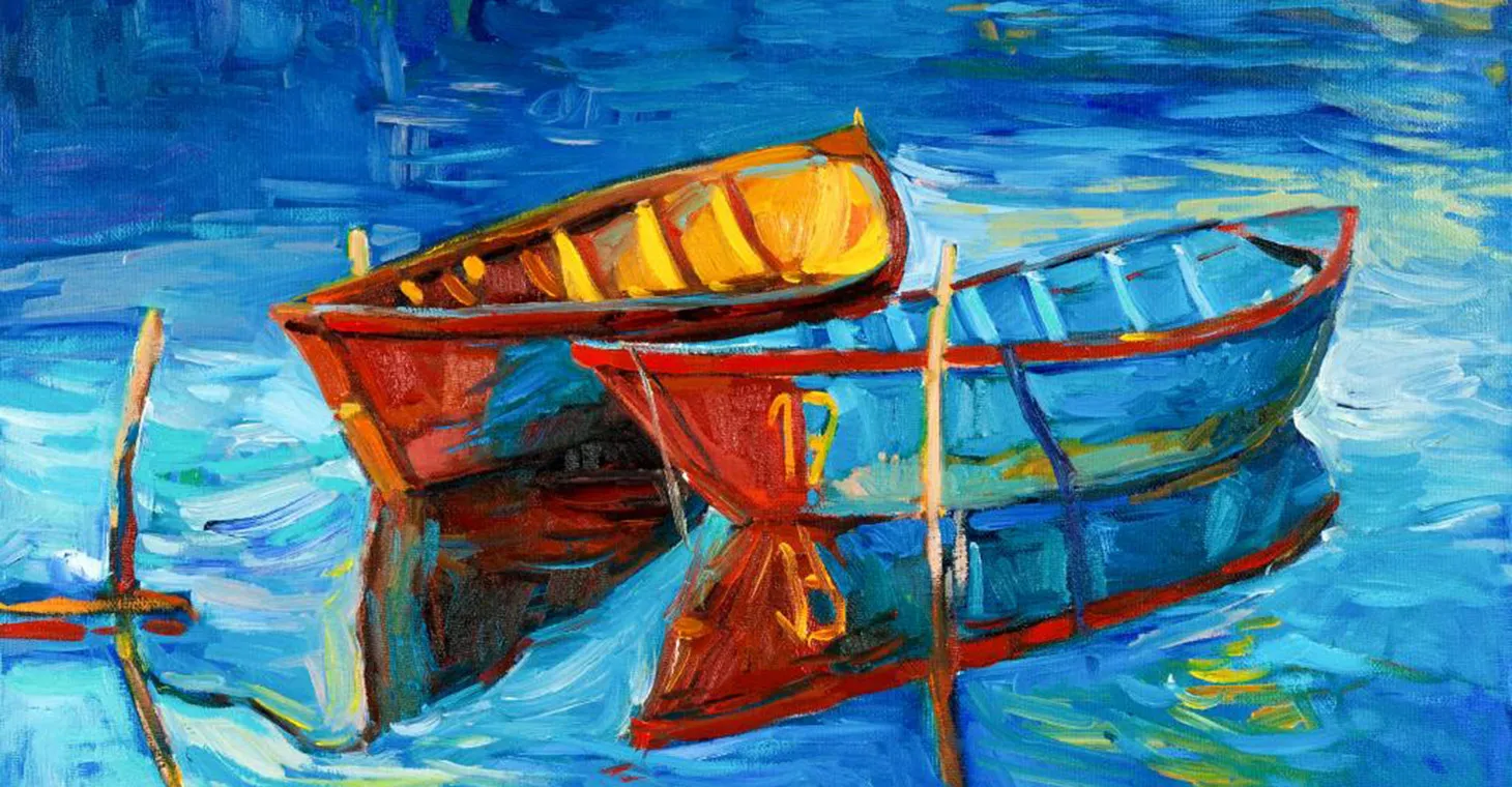 Painting of boats