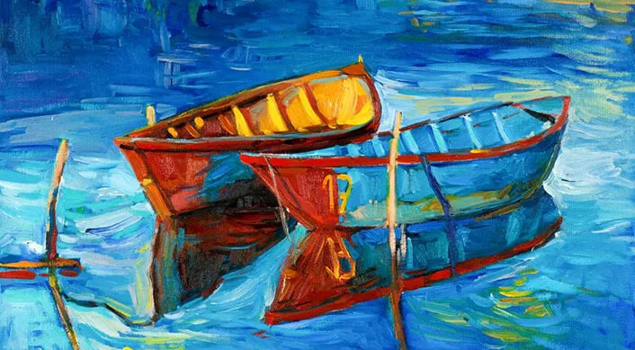 Painting of boats