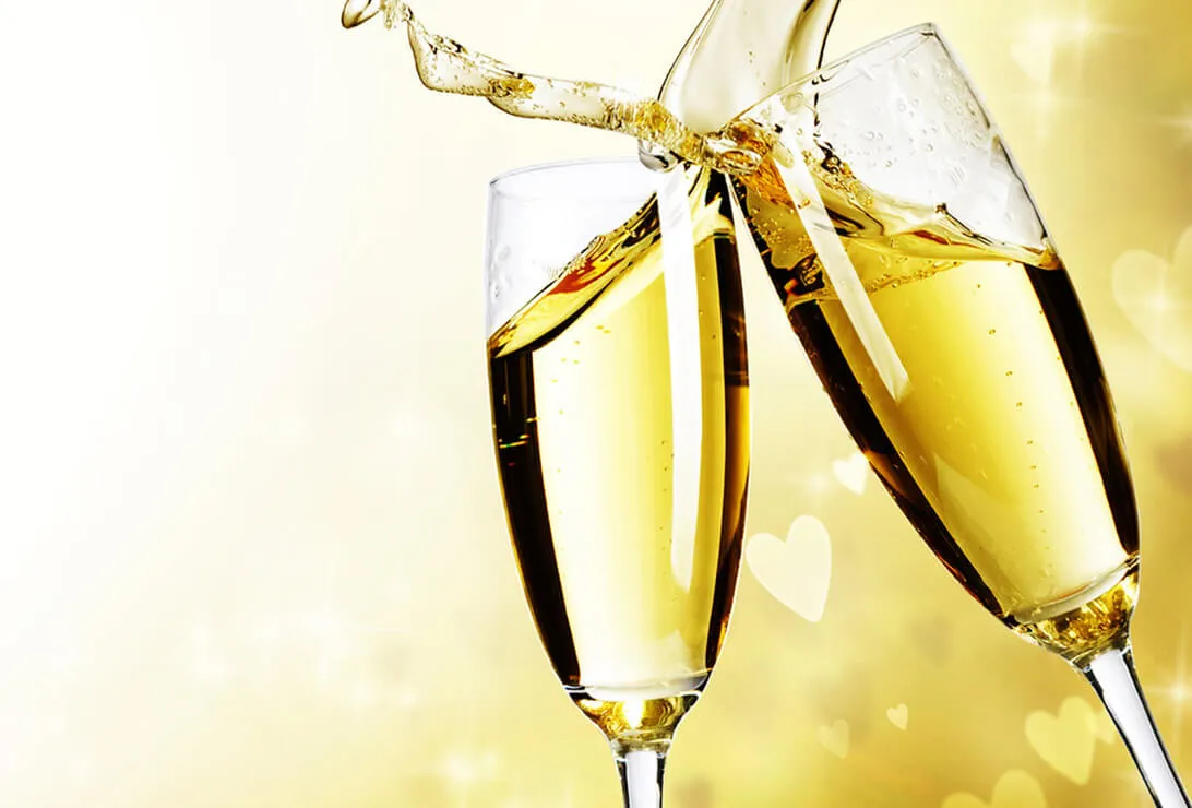 Glasses of champagne