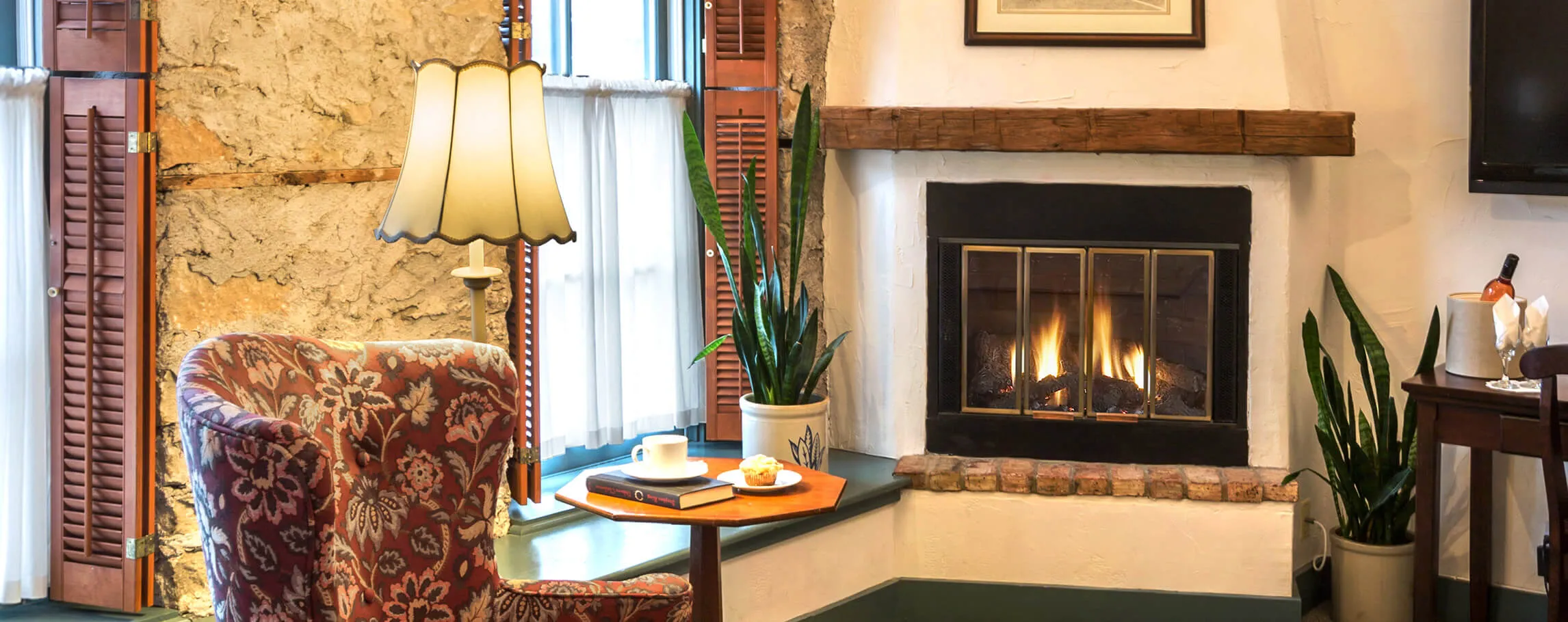Fireplace in Room 212