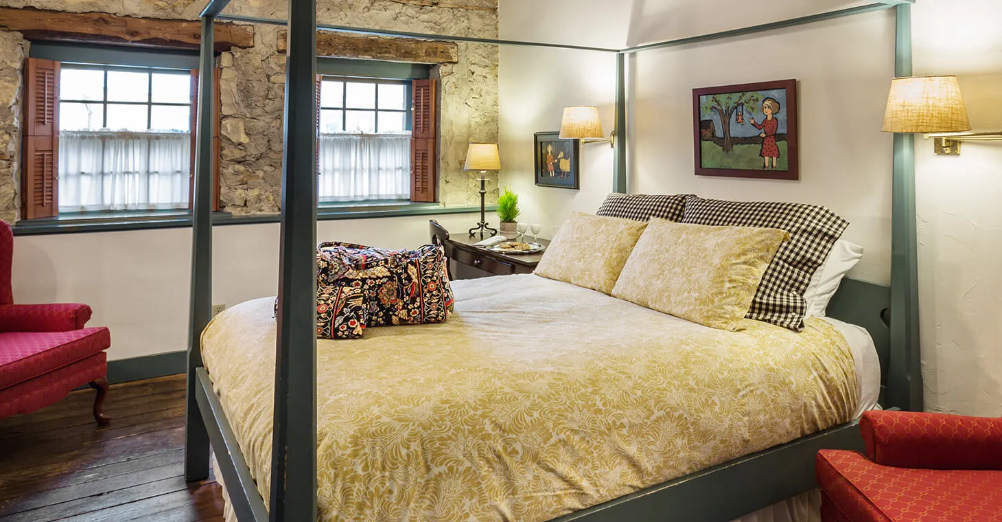 a view of the Leopold Jochem with bed