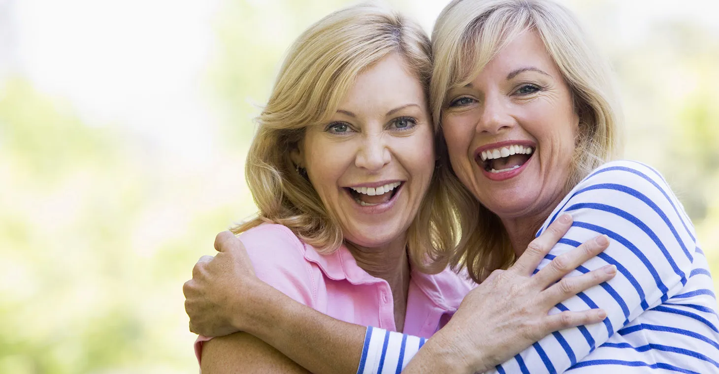 Two ladies laughing
