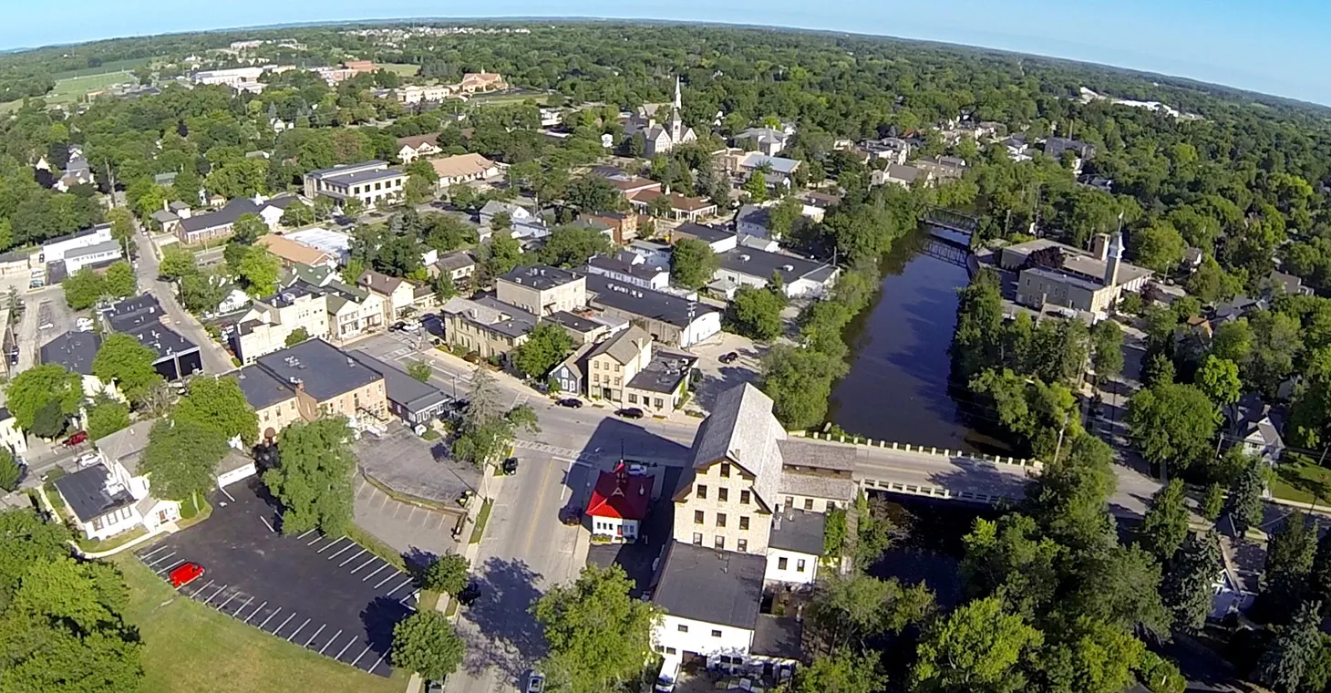 Aerial View of Cedarburg WI