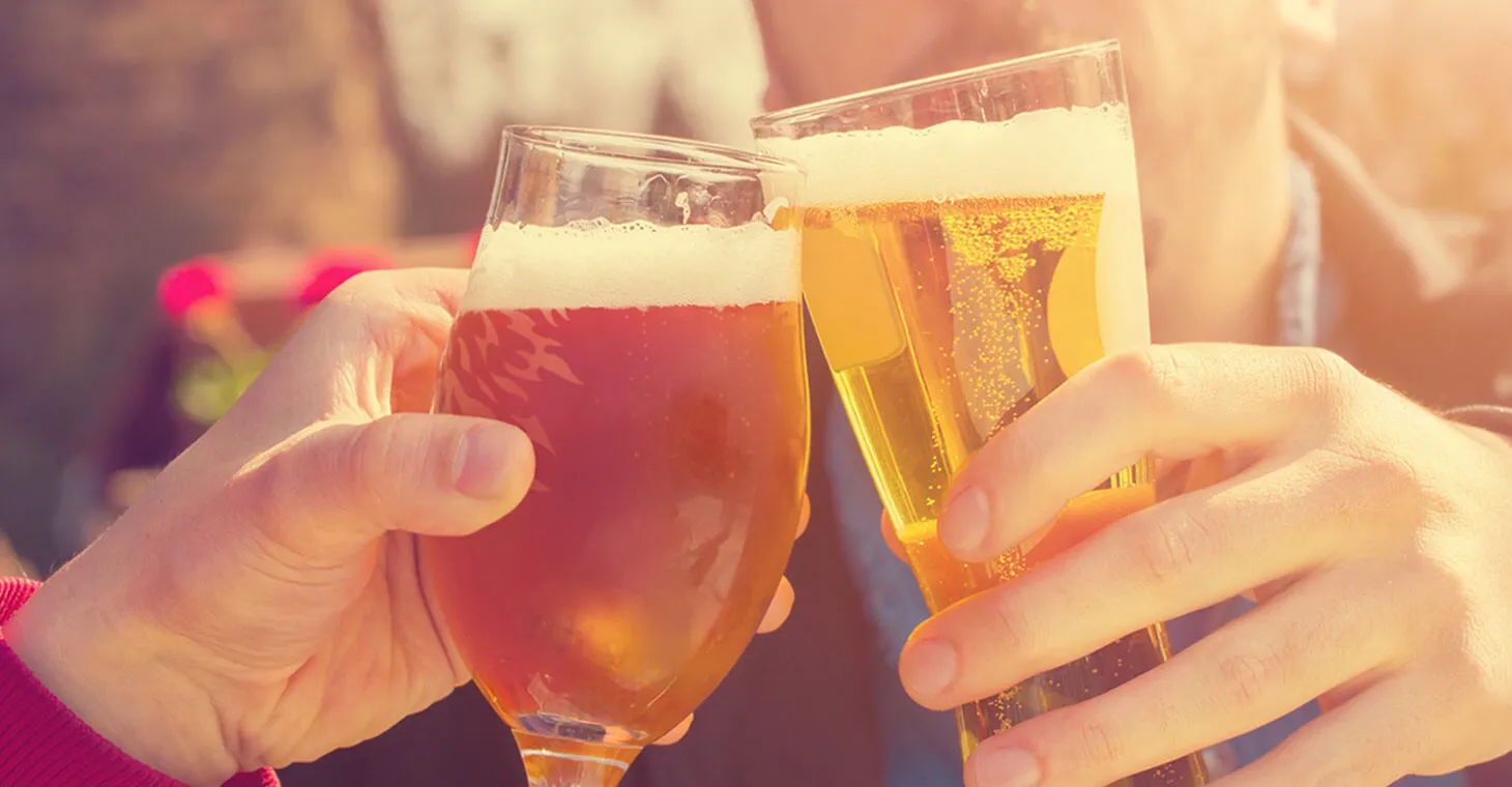 Toasting Beers at a Restaurant in Cedarburg, Wisconsin