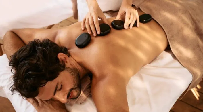 a man getting a massage at Bella Lei near washington house inn