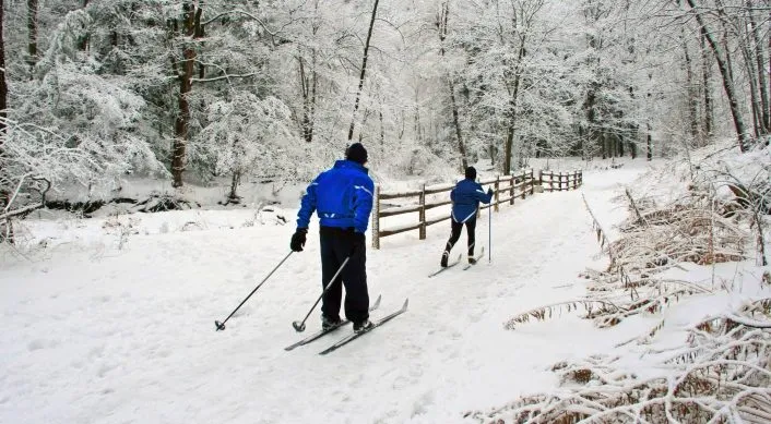 Cross country skiers in Cedarburg, WI