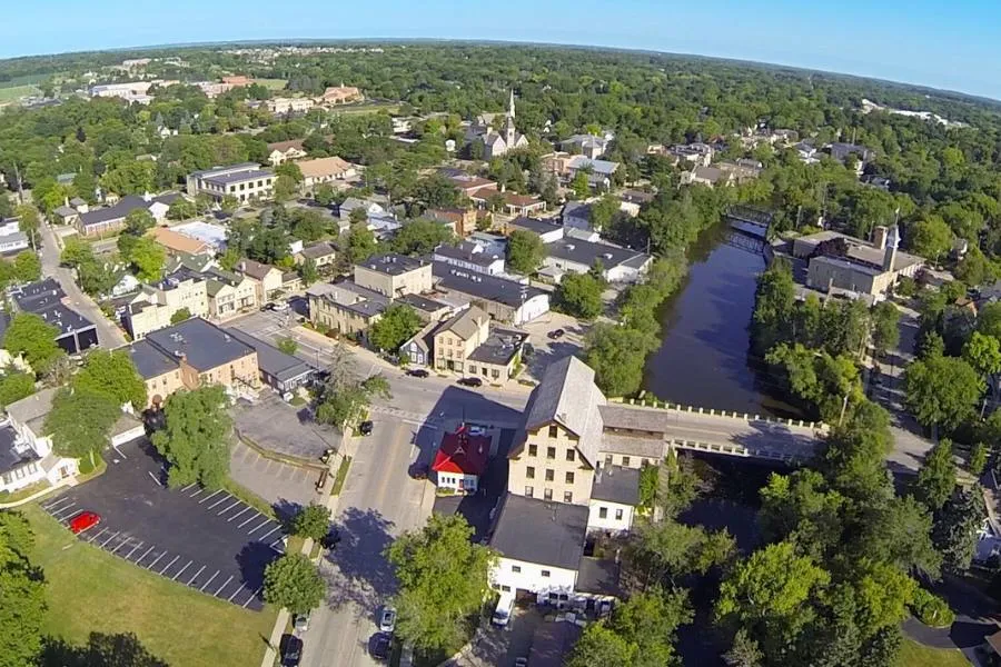 Aerial view of Cedarburg