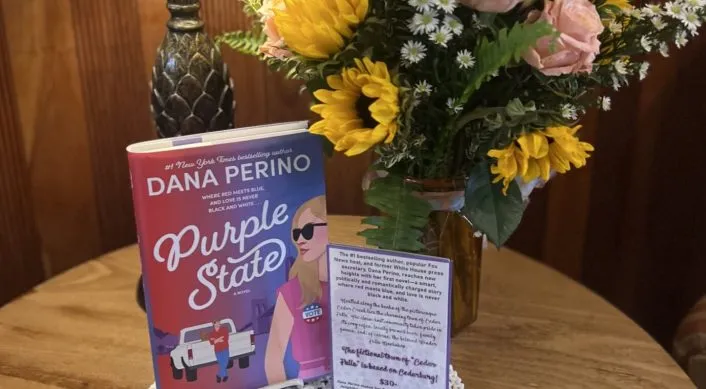 Purple State by Dana Perino on the table at Washington House Inn