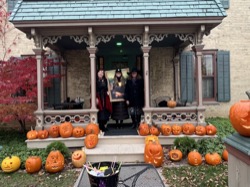 Halloween decorations at the Schroeder House